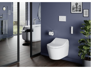 Toto Washlet RW-RP, Væg, fjernbetjening + aut. sæde og evt. også udskylning, selvrensende + E-water